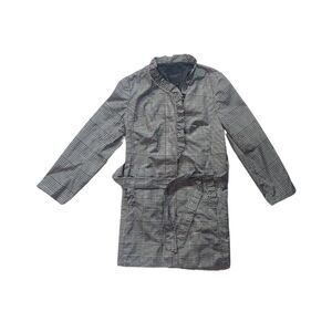 Talbots Houndstooth Raincoat Jacket With Belt‎ Size 10P